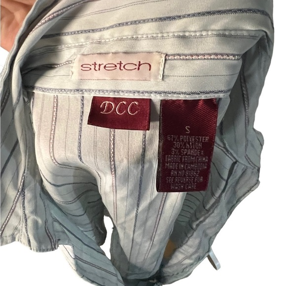 Y2K Striped Collar Zip-Front Tank Small - Picture 3 of 4